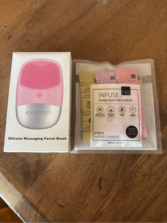 Beauty Society Other - Beauty Society Silicone Massaging Facial Brush & Infuse HA Inner Skin Treatment